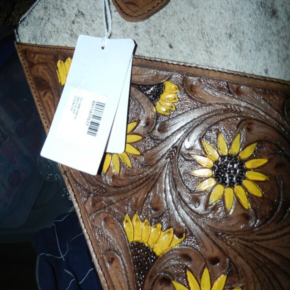 American Bison Darling Hair-on Cowhide Genuine Leather Tote Bag 🆕⌚📦🏃💨🚚 - Picture 15 of 16